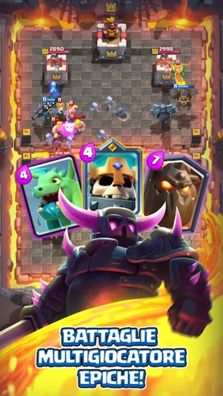 Screenshot ufficiale di un'arena Clash Royale
